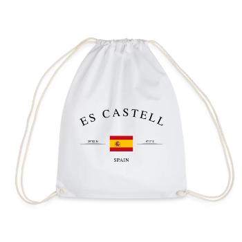 Es Castell Menorca – Holiday Souvenir Spain - Drawstring Bag - white - Front