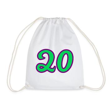 20. 20e ANNIVERSAIRE. ANNIVERSAIRE 20 ANS. 20 ANS. - Sac de sport léger - blanc - Devant