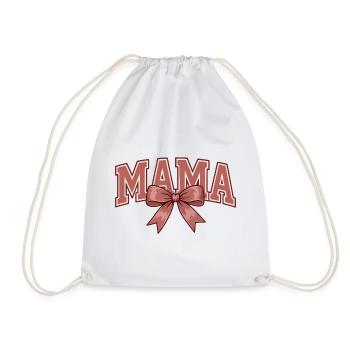 Mama Schleife – Süßes Mama Statement Design - Turnbeutel - Weiß - Vorne