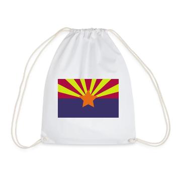 Arizona flag - Drawstring Bag - white - Front