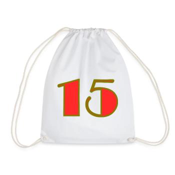 15. 15 ANS. 15e ANNIVERSAIRE. ANNIVERSAIRE 15 ANS. - Sac de sport léger - blanc - Devant