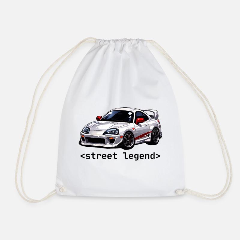 90s JDM Street Legend - Drawstring Bag - white