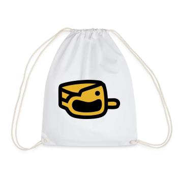Distributeur de sac à crottes Chien promeneur Chien d’école - Sac de sport léger - blanc - Devant