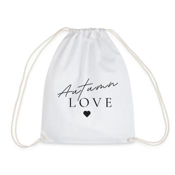 Amour d’automne | Conception minimaliste automnale - Sac de sport léger - blanc - Devant