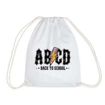 ABCD Back to School Graffiti - Drawstring Bag - white - Front