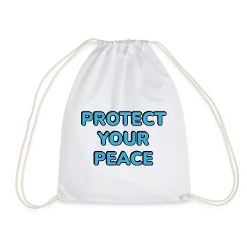Protect Your Peace - Drawstring Bag - white - Front