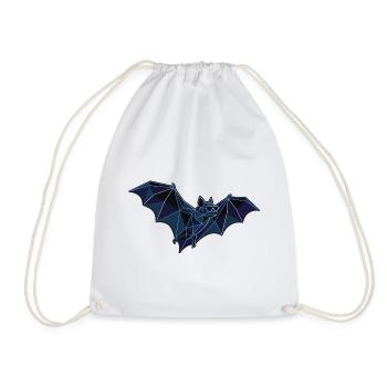 Fliegende Poly Stil Fledermaus - Turnbeutel - Weiß - Vorne