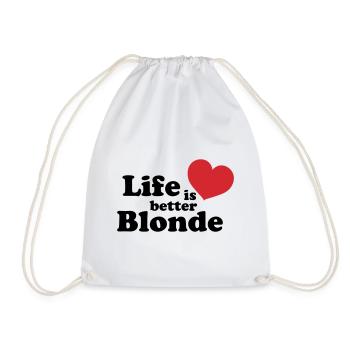 Blonde Life - Turnbeutel - Weiß - Vorne