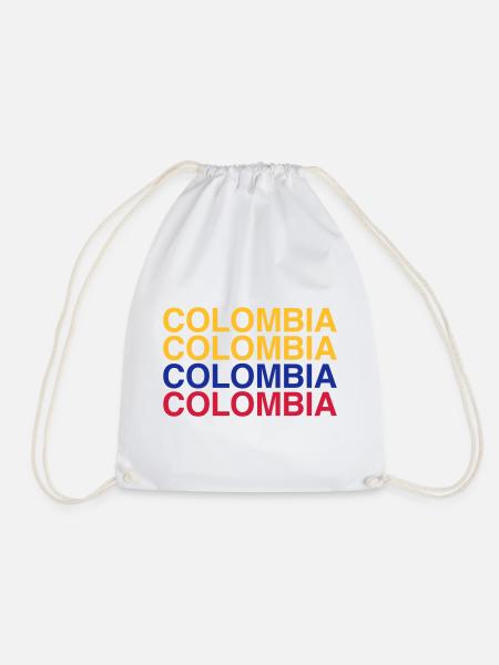 KOLUMBIEN Colombian Flag - COLOMBIA - Turnbeutel - Weiß