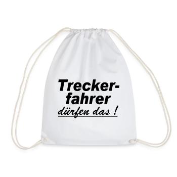 Traktor , Trecker , Trecker , Treckerfahrer(25) - Turnbeutel - Weiß - Vorne