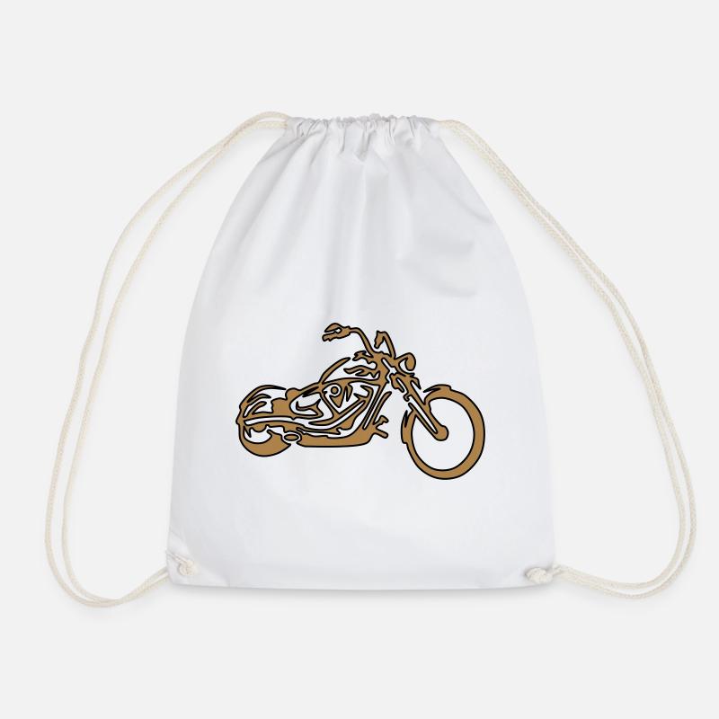 Custom – Chopper Gold Edition - Drawstring Bag - white