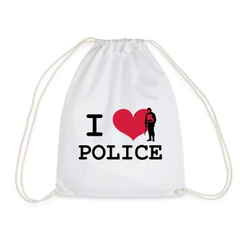 I Love Police - Sac de sport léger - blanc - Devant