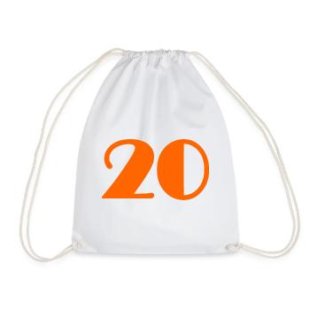 20 YEARS,20TH ANNIVERSARY,20 ANNIVERSARY 20 YEARS,20 - Drawstring Bag - white - Front