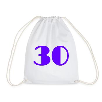 30 ANS. 30. 30e ANNIVERSAIRE. ANNIVERSAIRE 30 ANS - Sac de sport léger - blanc - Devant