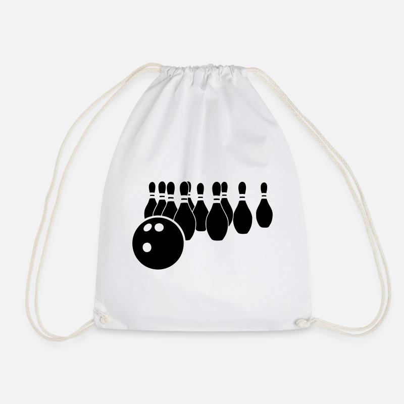 Bowling-Logo - Turnbeutel - Weiß