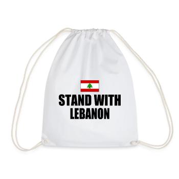 STAND WITH LEBANON - Turnbeutel - Weiß - Vorne