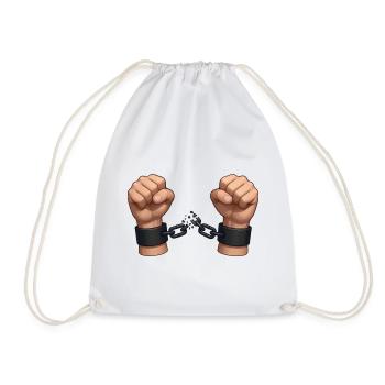 BE FREE - freedom & rights - Drawstring Bag - white - Front