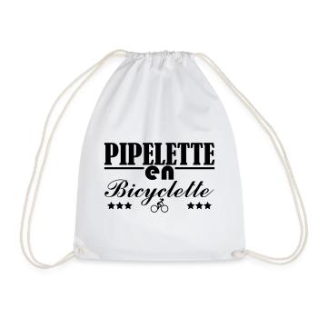 Pipelette en bicyclette - Sac de sport léger - blanc - Devant
