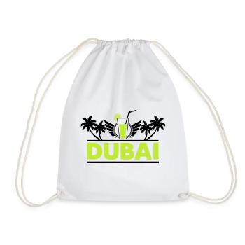 Logo néon de la boisson au citron vert de Dubaï - Sac de sport léger - blanc - Devant