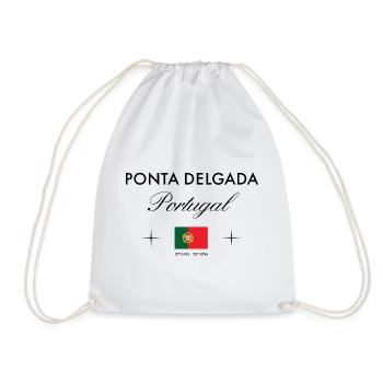 Ponta Delgada Portugal Koordinaten Reise Souvenir - Turnbeutel - Weiß - Vorne