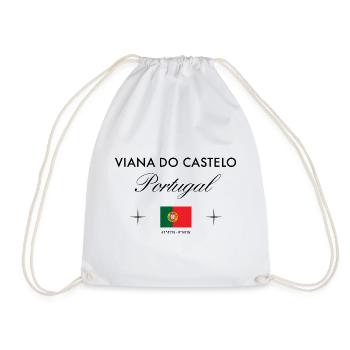 Viana do Castelo Portugal Koordinaten Reise - Turnbeutel - Weiß - Vorne