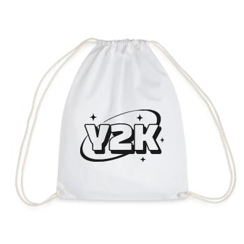 Y2K Nostalgie Neon Sparkle - Turnbeutel - Weiß - Vorne
