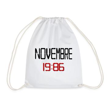 Geburtstag, November 1986 Französisch - Turnbeutel - Weiß - Vorne
