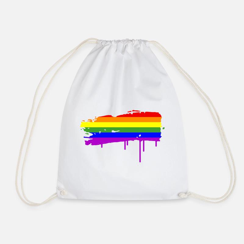 Le drapeau arc en ciel - Sac de sport léger - blanc