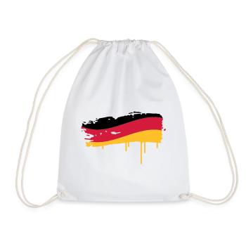 Allemagne flag peint avec un coup de pinceau - Sac de sport léger - blanc - Devant