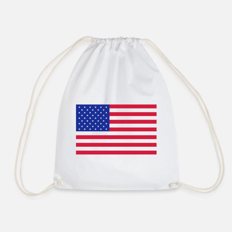 Flagge Amerika - Turnbeutel - Weiß