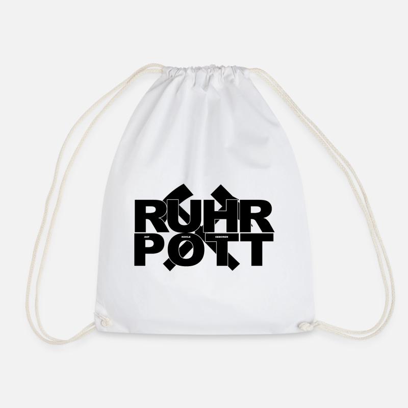 RUHRPOTT AUF KOHLE GEBOREN - Turnbeutel - Weiß