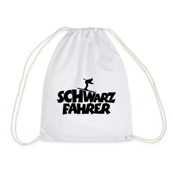 Schwarzfahrer Skifahrer Wintersport - Turnbeutel - Weiß - Vorne