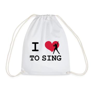 I Love To Sing - Sac de sport léger - blanc - Devant