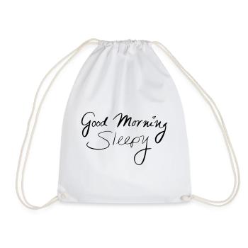 Good Morning Sleepy - Drawstring Bag - white - Front