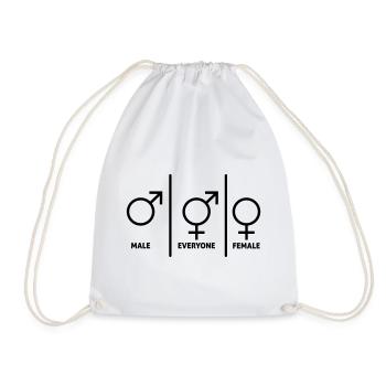Symbole-hommes-femmes-plongeurs - Sac de sport léger - blanc - Devant