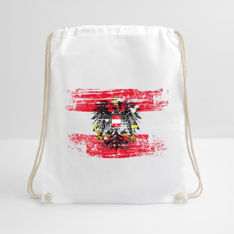 Austria Austria flag flag eagle Drawstring Bag