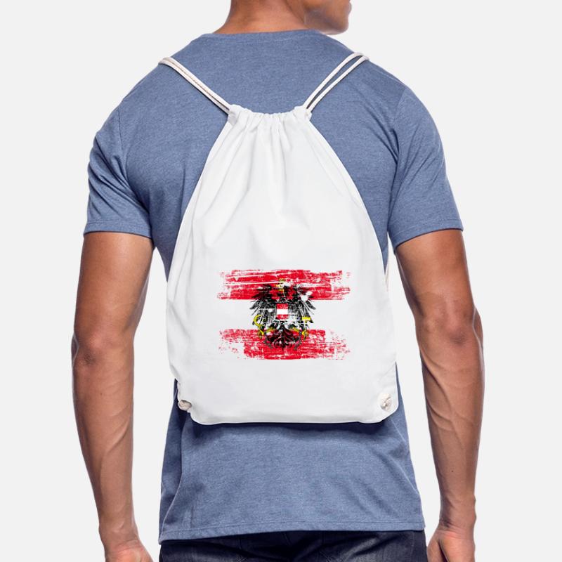 Austria Austria flag flag eagle Drawstring Bag