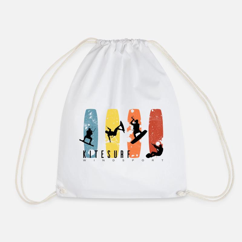 KITESURF - Drawstring Bag - white