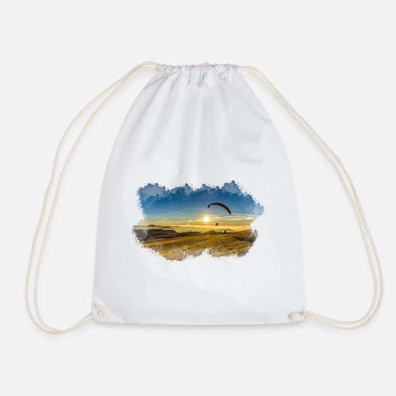 Paragliding Wasserkuppe - Drawstring Bag - white