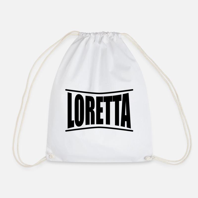 T-Shirt Loretta T-Shirt Geschenkidee - Turnbeutel - Weiß