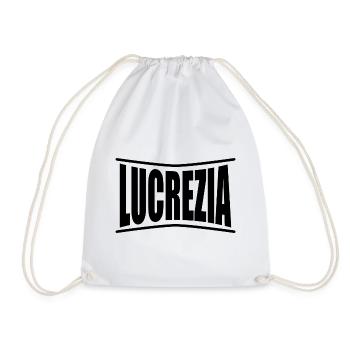 name t-shirt Lucrezia t-shirt gift idea - Drawstring Bag - white - Front