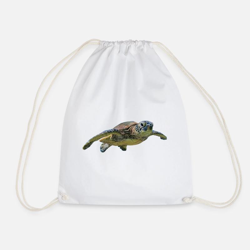 Schildkröte - Turnbeutel - Weiß