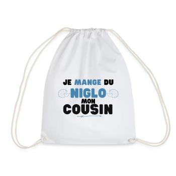 Je Mange Du Niglo Moi Cousin - Sac de sport léger - blanc - Devant