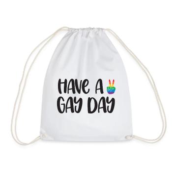LGBT Pride Month - Have a Gay Day - Turnbeutel - Weiß - Vorne