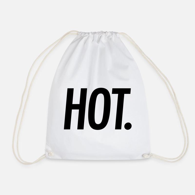 HOT. – Bold Statement Typografie - Turnbeutel - Weiß