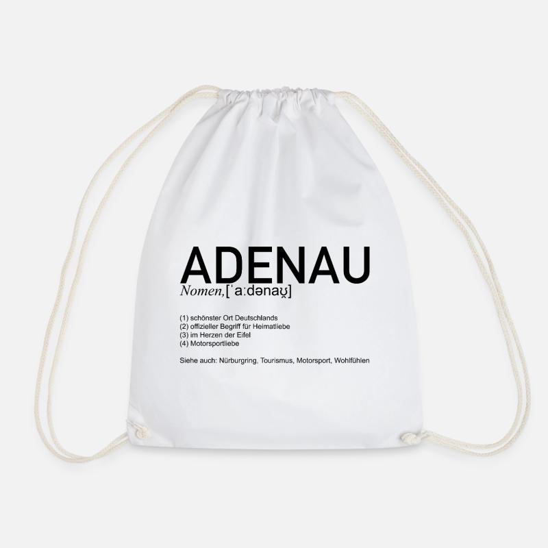 Adenau [Bedeutung] - Turnbeutel - Weiß