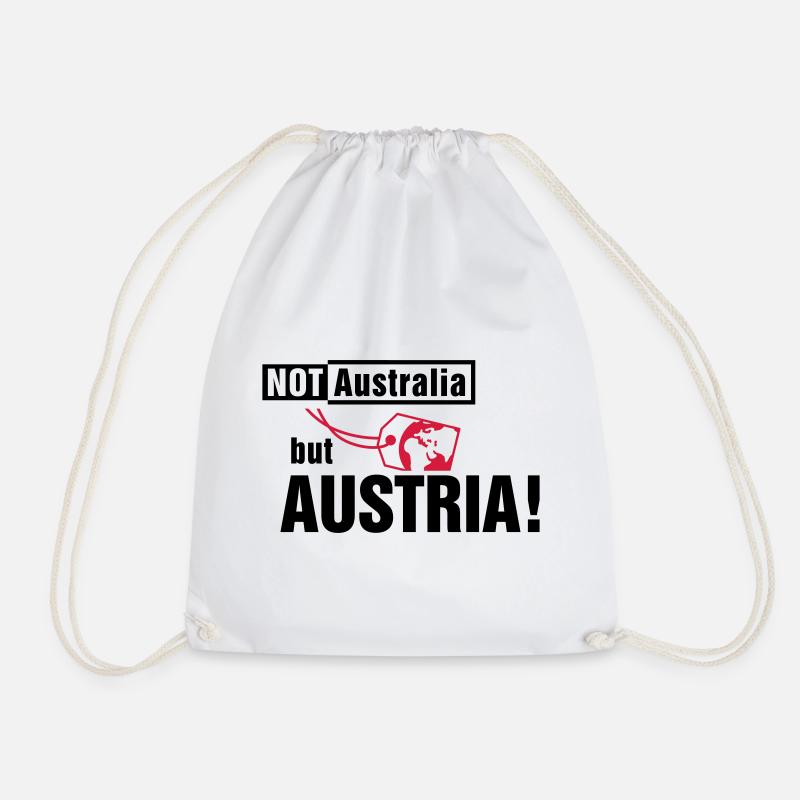 Not Australia but Austria - Drawstring Bag - white