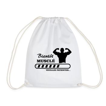 bientôt musclé  - Sac de sport léger - blanc - Devant