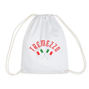 Tremezzo Italian Flags  - Drawstring Bag - white - Front