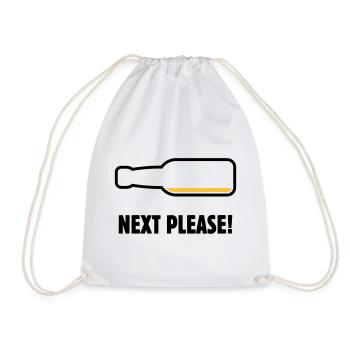 Suivant, s’il vous plaît ! (Bière / Bière / Pourrie 2C) - Sac de sport léger - blanc - Devant
